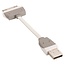 Bandridge 30-pins Apple Dock naar USB-A kabel - USB2.0 - tot 2A / wit - 0,10 meter