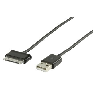 Dolphix Samsung 30-pins naar USB-A kabel voor Samsung Galaxy Tab en Galaxy Note tablets - 1 meter