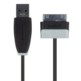 Bandridge Bandridge Samsung 30-pins naar USB-A kabel voor Samsung Galaxy Tab en Galaxy Note tablets - 1 meter