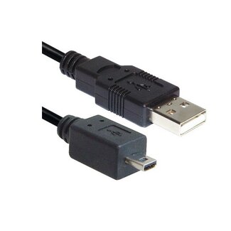 OTB Camera 8-pins naar USB-A kabel - USB2.0 - tot 1A / zwart - 1,8 meter