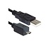 Camera 8-pins naar USB-A kabel - USB2.0 - tot 1A / zwart - 1,8 meter