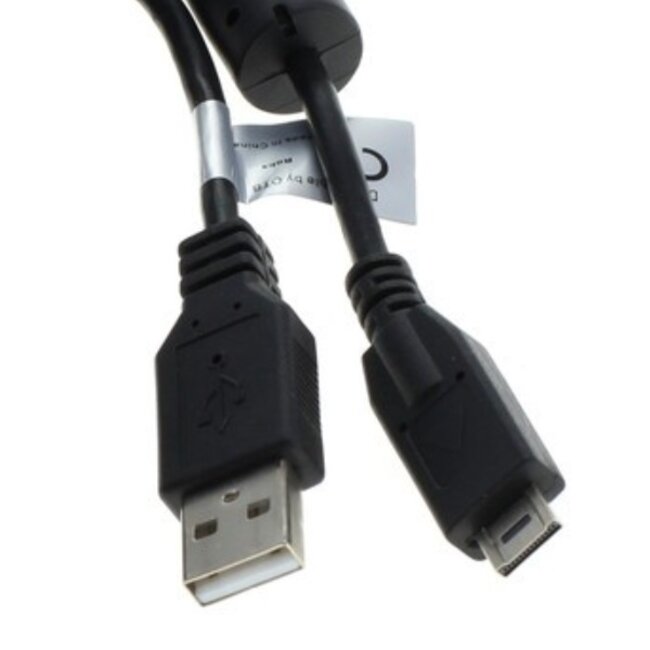 Camera naar USB-A kabel voor o.a. camera's van Panasonic en Leica - USB2.0 - tot 1A / zwart - 1,5 meter