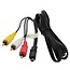 Camera Tulp composiet A/V kabel compatibel met Sony VMC-15FS / zwart - 1,5 meter