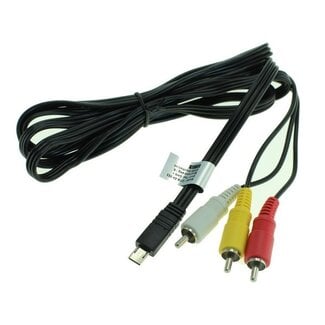 Dolphix Camera Tulp composiet A/V kabel compatibel met Sony VMC-15MR2 / zwart - 1,5 meter