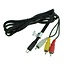 Camera Tulp composiet A/V kabel compatibel met Sony VMC-15MR2 / zwart - 1,5 meter