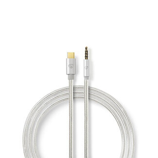 Nedis Nedis Premium USB-C naar 3,5mm Jack audio kabel - actief / aluminium - 1 meter