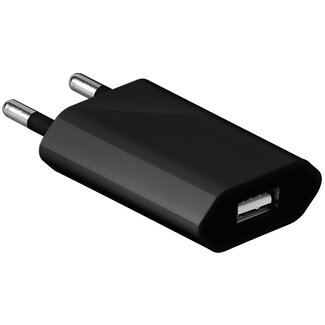 Goobay Goobay USB thuislader met 1 poort - recht/plat - 1A / zwart