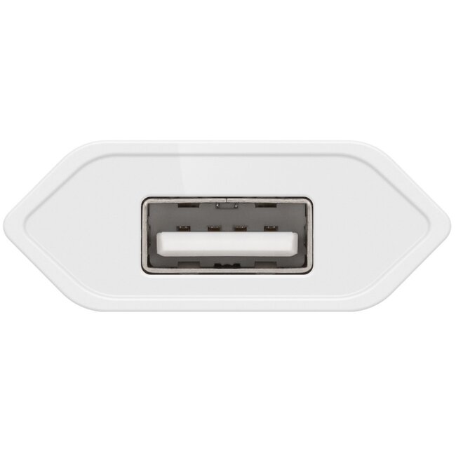 Goobay USB thuislader met 1 poort - recht/plat - 1A / wit