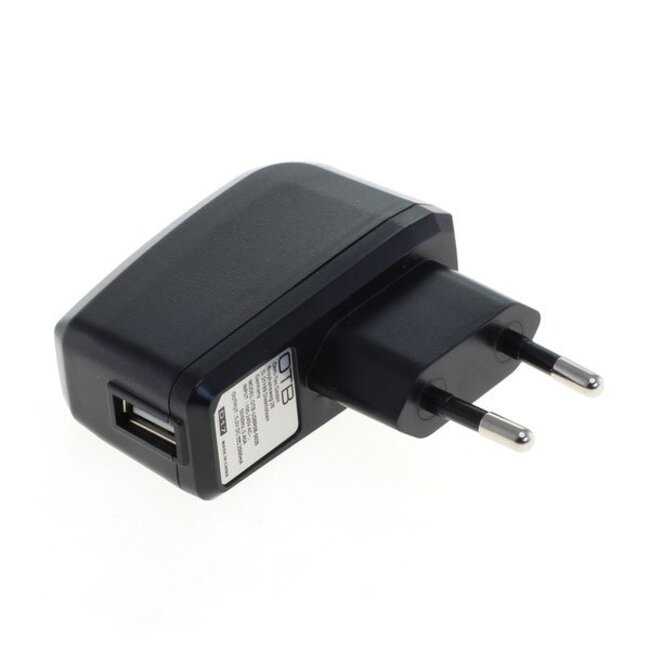 USB thuislader met 1 poort - haaks - Smart IC - 2A / zwart