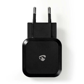 Nedis Nedis USB thuislader met 2 poorten - 4,8A / zwart