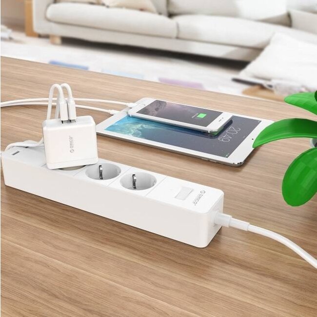 Orico USB thuislader met 2 poorten - Smart IC - 3A / wit