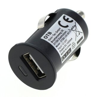 OTB USB autolader met 1 poort - compact - 1A / zwart