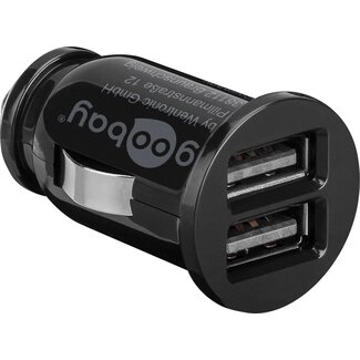 Goobay Goobay USB autolader met 2 poorten - 3,1A / zwart