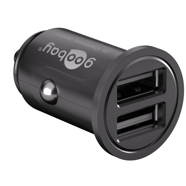 Goobay USB autolader met 2 poorten - Smart IC - 4,8A / zwart