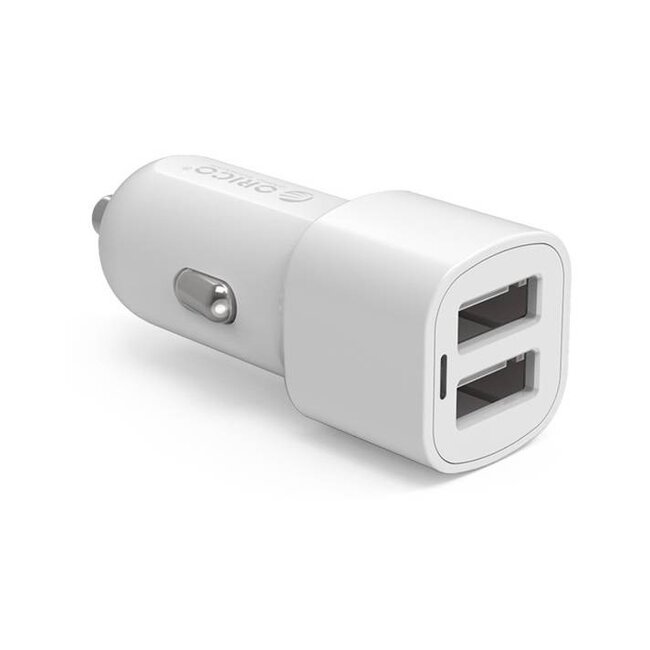 Orico USB autolader met 2 poorten - Smart IC - 3,4A / wit