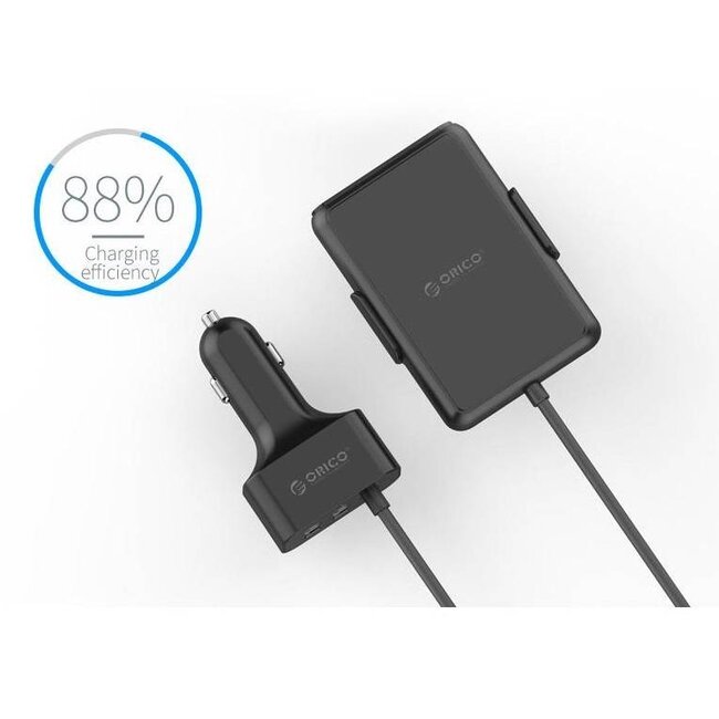 Orico USB autolader met 5 poorten - Quick Charge 3.0 - Smart IC - 10,4A / zwart