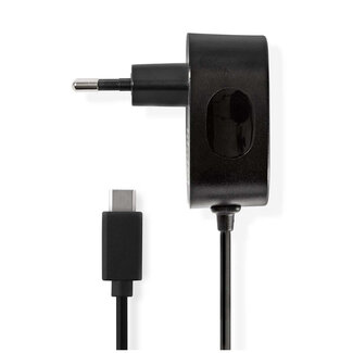 Nedis Nedis USB-C thuislader met vaste kabel - 3A / zwart - 1 meter