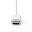 Nedis USB-C autolader met vaste kabel - 3A / wit - 1 meter