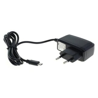 OTB USB Micro B thuislader met vaste kabel - 1A / zwart - 1,1 meter