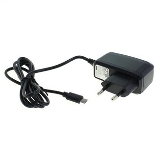 OTB USB Micro B thuislader met vaste kabel - 2A / zwart - 1,1 meter