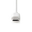 Nedis USB Micro B autolader met vaste kabel - 2,4A / wit - 1 meter