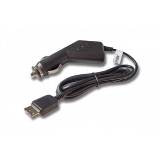VHBW USB3.0 Micro B autolader met vaste kabel - 2,1A / zwart - 1,1 meter