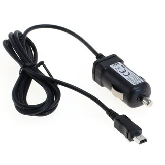 OTB USB Mini B autolader met vaste kabel - 1A / zwart - 1,1 meter