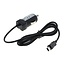 USB Mini B autolader met vaste kabel met TMC antenne - 1A / zwart - 0,90 meter
