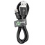 USB-A thuislader met 2 poorten en losse 8-pins Lightning - USB kabel - Smart IC - 2,4A / zwart - 1 meter