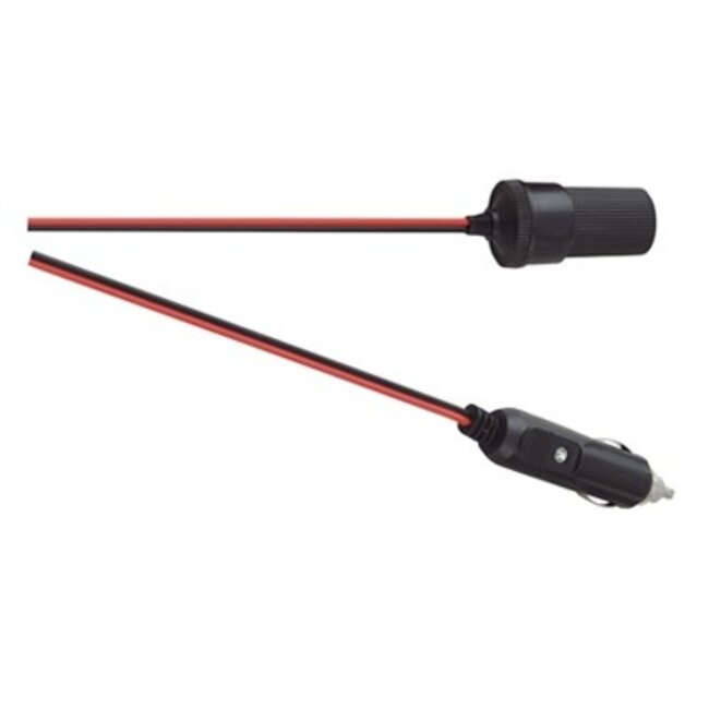 Sigarettenaanstekerplug verlengkabel - 12V/5A - 2 meter