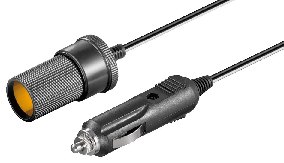 Sigarettenaansteker Aansluiting Verlengkabel - Maximaal 30W - 2 meter - Zwart
