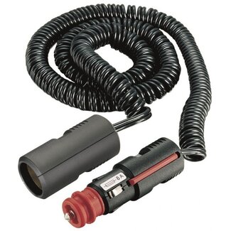 ProCar ProCar sigarettenaanstekerplug spiraal verlengkabel - 12-24V/8A - 2 meter