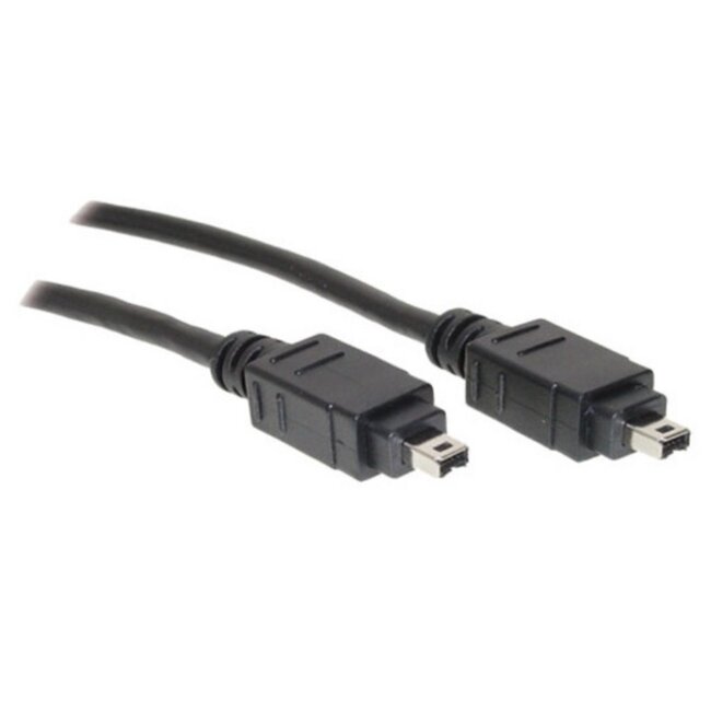 FireWire 400 kabel met 4-pins - 4-pins connectoren / zwart - 1 meter