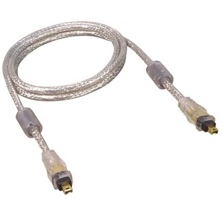 MaxTrack Premium FireWire 400 kabel met 4-pins - 4-pins connectoren / transparant - 5 meter