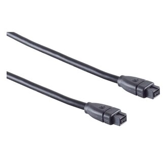 S-Impuls FireWire 800 kabel met 9-pins - 9-pins connectoren / zwart - 1 meter