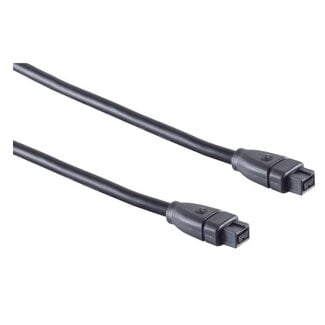 S-Impuls FireWire 800 kabel met 9-pins - 9-pins connectoren / zwart - 5 meter