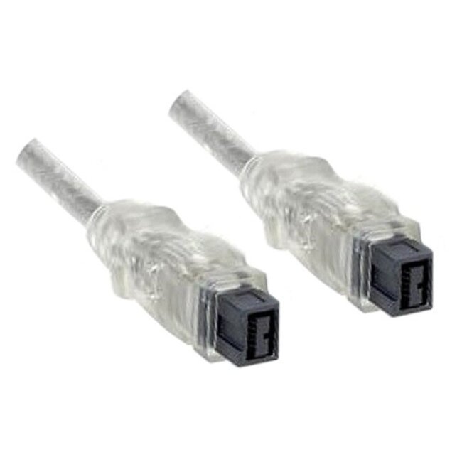 Premium FireWire 800 kabel met 9-pins - 9-pins connectoren / transparant - 3 meter