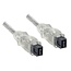 Premium FireWire 800 kabel met 9-pins - 9-pins connectoren / transparant - 4,5 meter