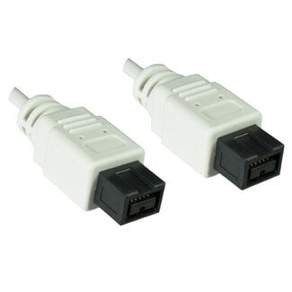 DINIC FireWire 800 kabel met 9-pins - 9-pins connectoren / wit - 2 meter