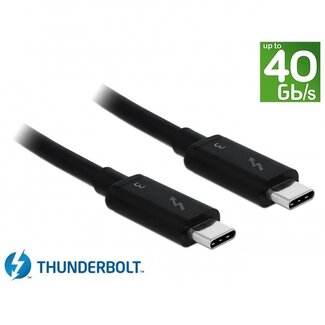 DeLOCK Thunderbolt 3 kabel met Cypress E-Marker chipset - 40 Gbps / zwart - 0,50 meter
