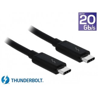 DeLOCK Thunderbolt 3 kabel met Cypress E-Marker chipset - 20 Gbps / zwart - 1 meter