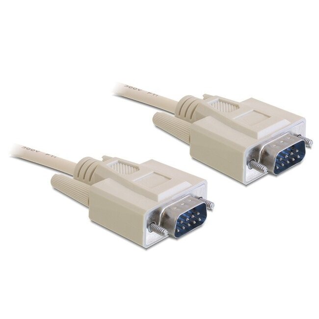 Premium seriële RS232 kabel 9-pins SUB-D (m) - 9-pins SUB-D (m) / gegoten connectoren - 3 meter