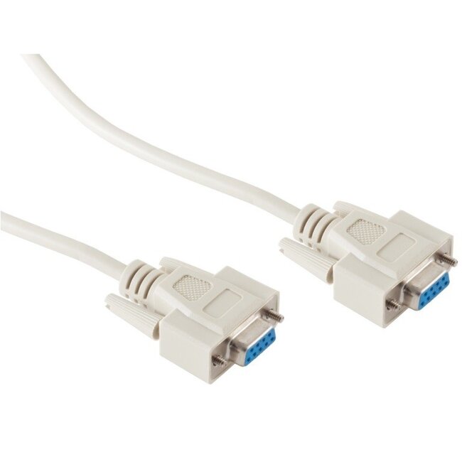 Seriële RS232 kabel 9-pins SUB-D (v) - 9-pins SUB-D (v) / gegoten connectoren - 5 meter
