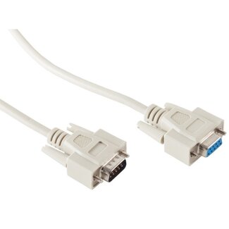 S-Impuls Seriële RS232 verlengkabel 9-pins SUB-D (m) - 9-pins SUB-D (v) / gegoten connectoren - 1 meter