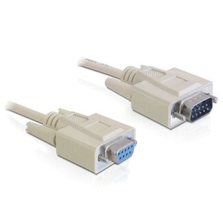 DeLOCK Premium seriële RS232 verlengkabel 9-pins SUB-D (m) - 9-pins SUB-D (v) / gegoten connectoren - 1 meter