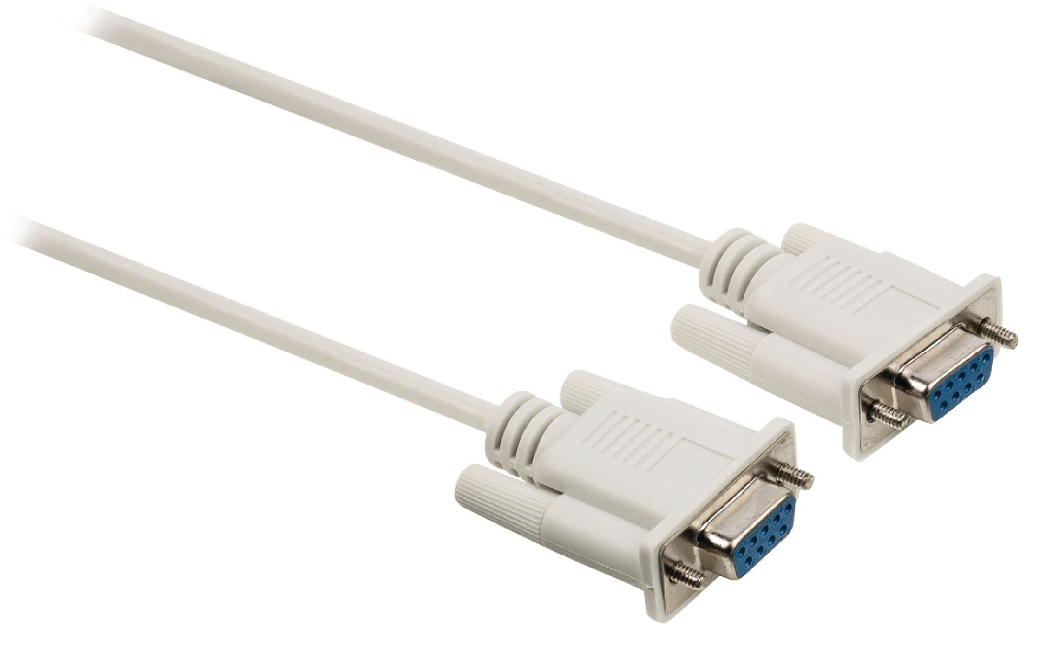 Seriële RS232 null modemkabel 9-pins SUB-D (v) - 9-pins SUB-D (v) / gegoten connectoren - 2 meter