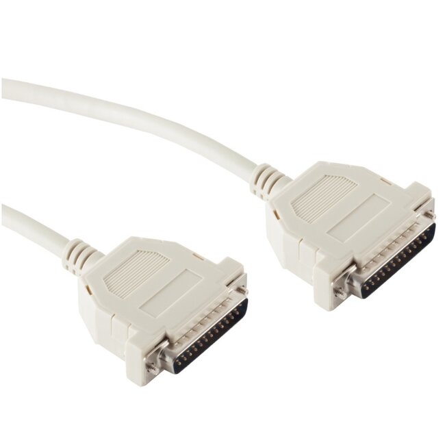 Seriële RS232 kabel 25-pins SUB-D (m) - 25-pins SUB-D (m) - 1,8 meter
