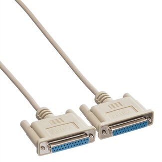 Roline Premium seriële RS232 kabel 25-pins SUB-D (v) - 25-pins SUB-D (v) / gegoten connectoren - 1,8 meter