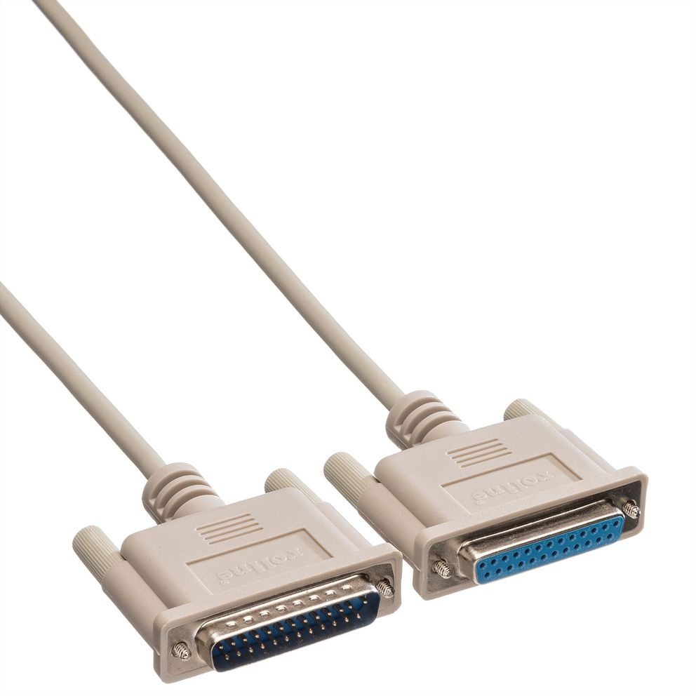 InLine 11425M. Kleur van het product: Beige, Snoerlengte: 5 m, Aansluiting 1: DB25M