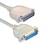 Seriële RS232 null modemkabel 25-pins SUB-D (m) - 25-pins SUB-D (v) - 3 meter